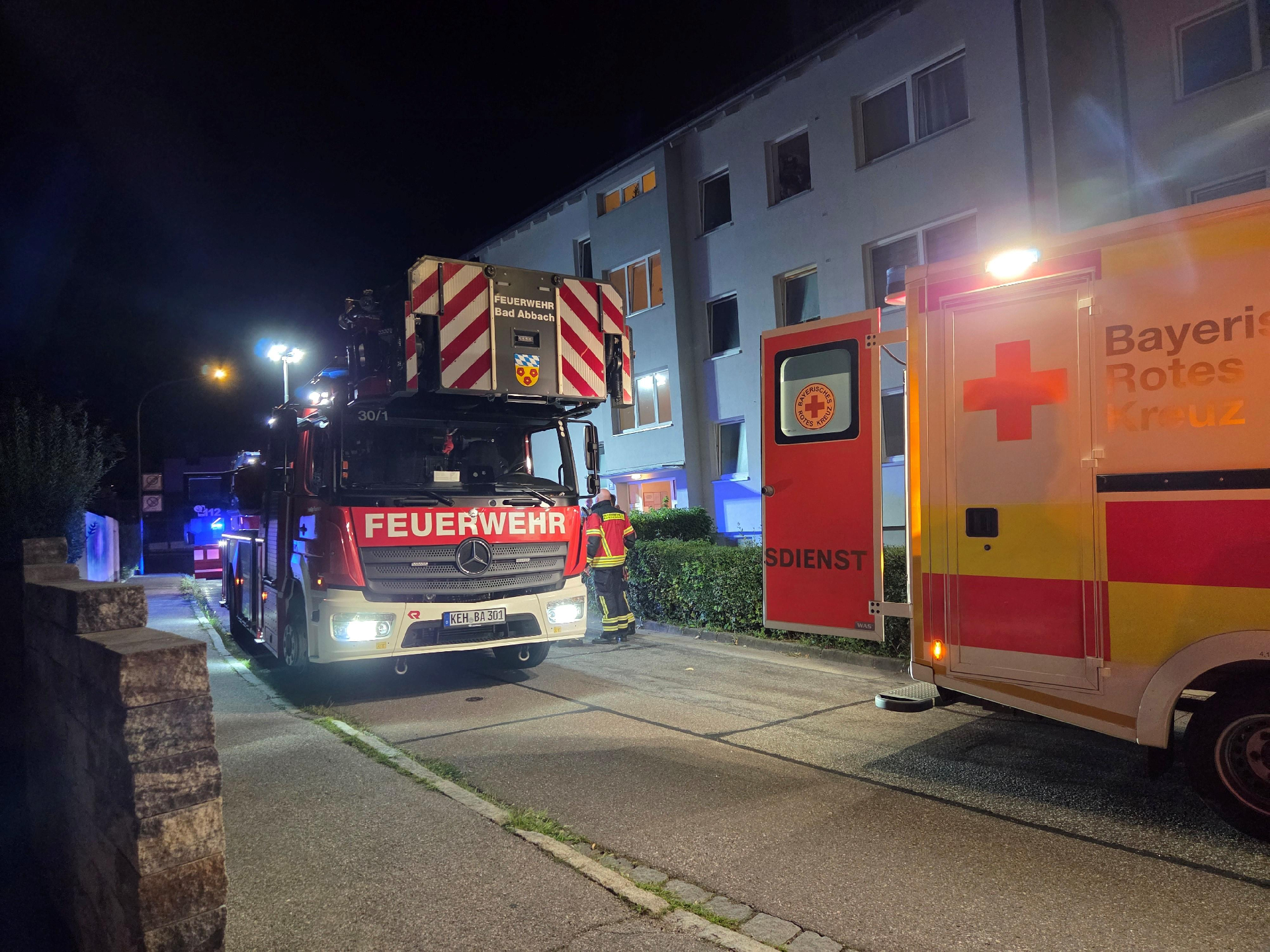 Einsatzfoto Personenrettung Drehleiter 